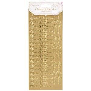 Order of Service - Gold Peel-Off Sticker