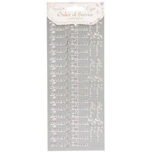 Order of Service - Silver Peel-Off Sticker