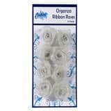 Organza Ribbon Roses Silver 8
