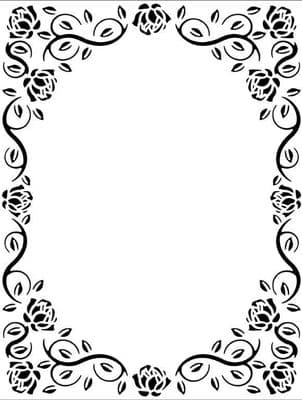 Ornate Rose Frame 5 3/4 x 7 1/2 Embossing Folder (EF-085)