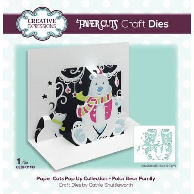 Paper Cuts Die Polar Bear Family (CEDPC1130)
