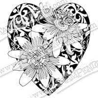Passion Heart Stampendous Cling Stamp (CRR244)