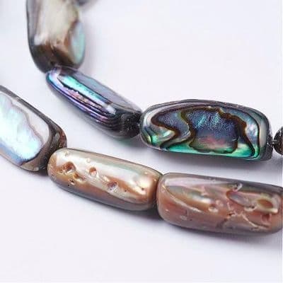 Paua Shell Beads mixed shape nuggets 16-17.5x5-10mmx4-8mm 8