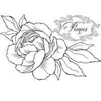 Peony Spray Stampendous Cling Stamp (CRP265)