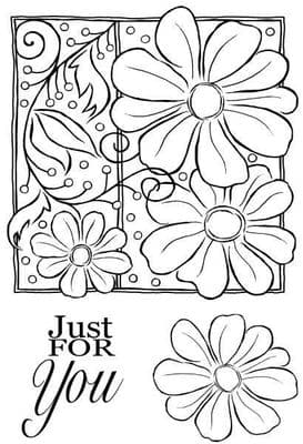 Petals and Twirls Clear Woodware Stamp (JGS632)