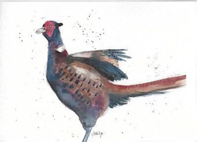 Pheasant Printed Greetings Card
