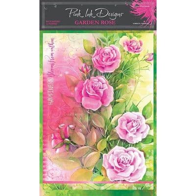 Pink Ink Designs Garden Rose A4 Rice Paper