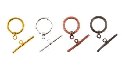 Plain Toggle Clasp - Gold - single