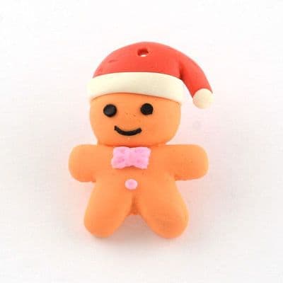 Polymer Clay Gingerbread Man  Charm (single)
