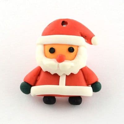 Polymer Clay Santa  Charm (single)