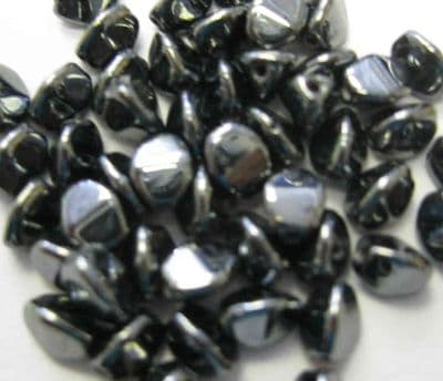 Preciosa Pinch beads 5x3mm - Jet Hematite (10g)