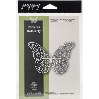 Princess Butterfly Memory Box Poppystamps Die (1136)