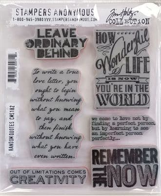 Random Quotes Tim Holtz Stampers Anonymous Stamp
