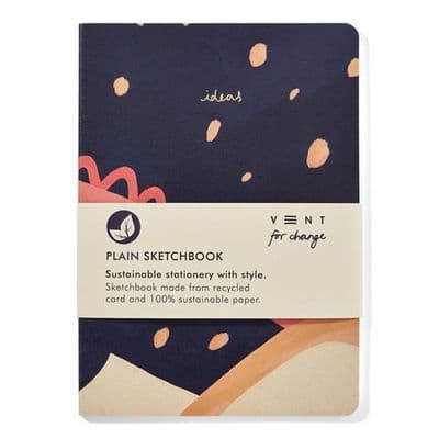 Recycled and Sustainable A5 Ideas Blue Soft Plain Sketchbook