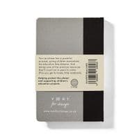 Recycled Board A6 Lined Notebook - Black Fabric Spine