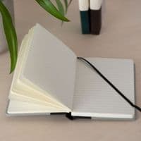 Recycled Board A6 Lined Notebook - Black Fabric Spine