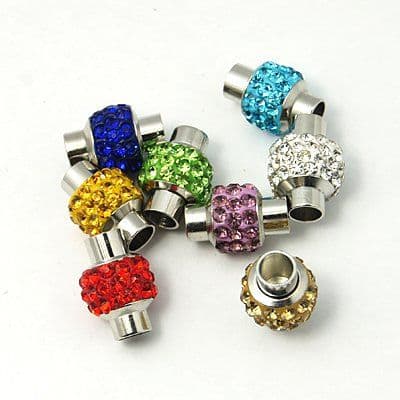 Rhinestone Magnetic Clasp - 15x11mm - Red - single