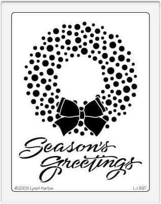 Rhinestone Wreath Dreamweaver Stencil (LJ897)