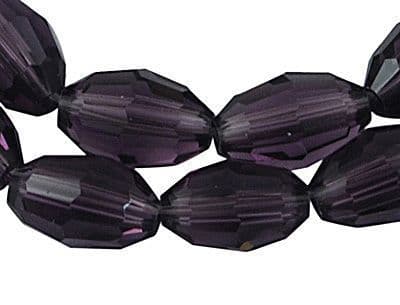 Rice Shape Purple Glass Beads