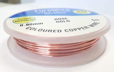 Rose Gold Copper Wire 0.8mm x 6m (reel)