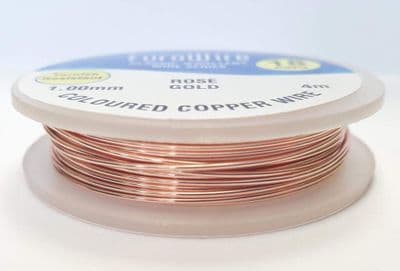 Rose Gold Copper Wire 1.0mm x 4m (reel)