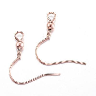 Rose Gold Ear Hooks (10 pairs)