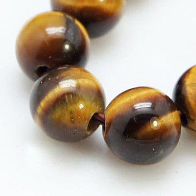 Round Tiger Eye Beads - 6mm (30 beads)