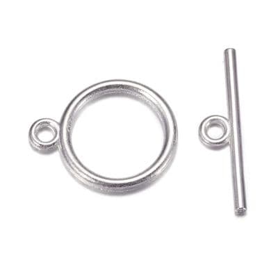 Round toggle Clasp Silver (5)