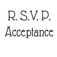 RSVP Acceptance Mini Clear Woodware Stamp (JWS030)