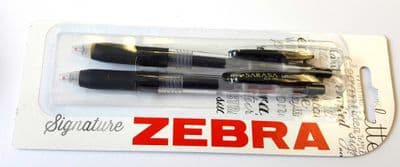 Sarasa Clip 0.7mm 2pk  Black Zebra Gel Pen