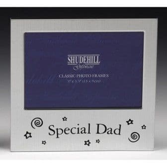 Satin Silver Occasion Frame Special Dad 5x3