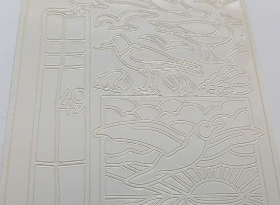 Seagulls White Peel-Off Sticker