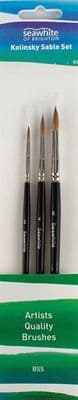 Seawhite Kolinsky Sable Brush set (2,4,6)