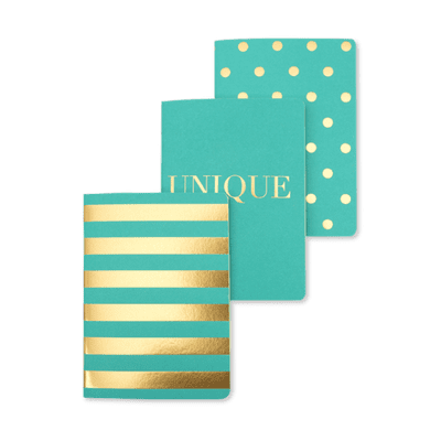 Shimmer Teal A6 Set of 3 Notebooks