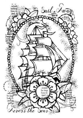 Ship Ahoy Clear Woodware Stamp (FRS693)