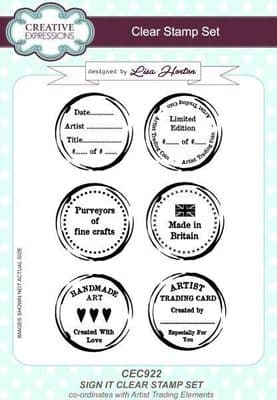 Sign it A5 Clear Stamp Set (ATC stamps)