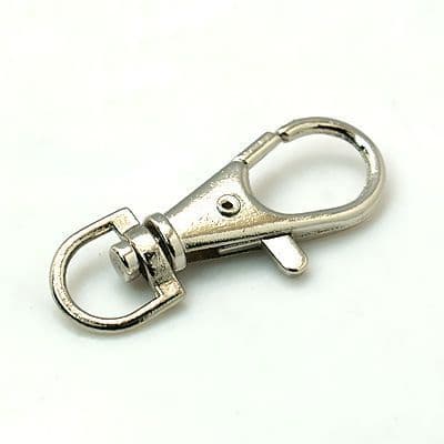 Silver Bag Charm Hooks (27x16x5.5mm) Pack of 4