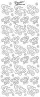 Simple Butterflies - Silver Peel-Off Sticker