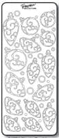 Single Baubles - Silver Peel-Off Sticker