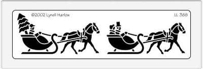 Sleigh Border Dreamweaver Stencil (LL388)