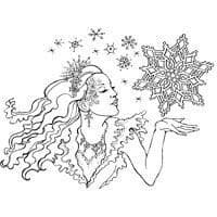 Snow Queen Stampendous Cling Stamp (CRR237)