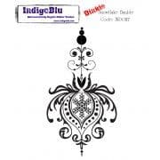 Snowflake Bauble Dinkie A7 Indigoblu stamp