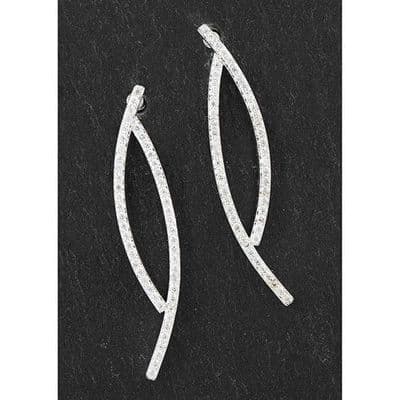 Sparkle Lines Silver Plated Earrings