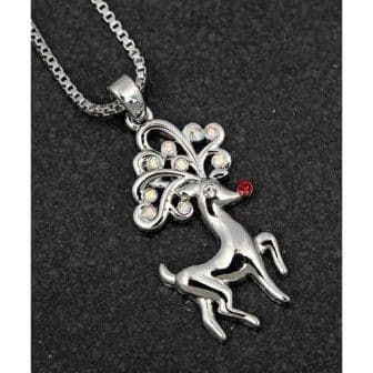 Sparkling Reindeer Necklace