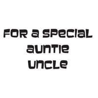Special Auntie Uncle Woodware Clear 'Just Words' Stamp (JWS044)