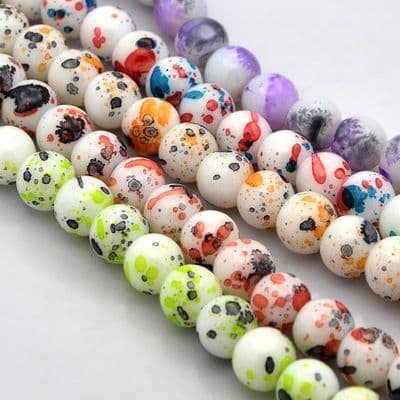 Speckled 12mm Glass Beads (17)