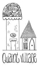 Squiggly Mini 20 Village PaperArtsy Stamp (SM20)