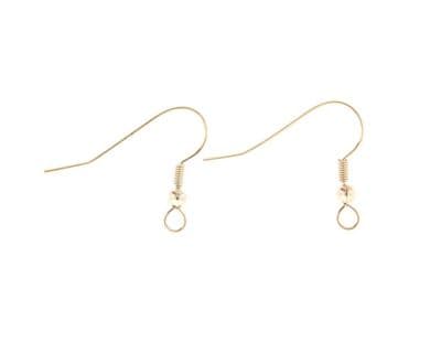 Standard Size Fish Hook Ear Wire (10 pairs) Antique Silver