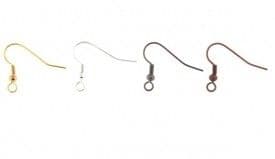 Standard Size Fish Hook Ear Wire (50 pairs) - Silver