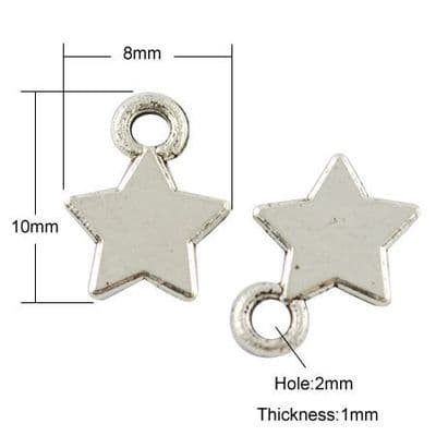 Star Charms Antique Silver (20 charms)